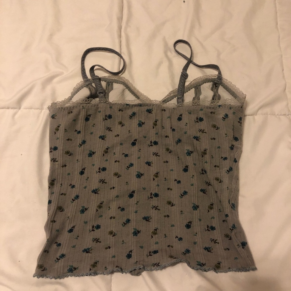 Pretties Venice grey floral tank top - Picture 2 of 3